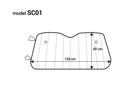 AMIO ACCESORIOS 01531 - PROTECTOR SOLAR PARA PARABRISAS - 130X60 CM