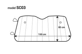 AMIO ACCESORIOS 01533 - PROTECTOR SOLAR PARA PARABRISAS - 50X80 CM